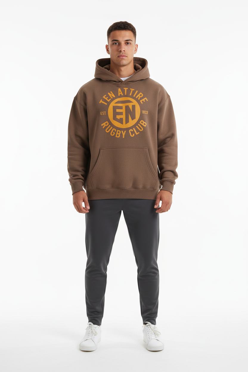 1823 Collection Brown Hoodie - White Background