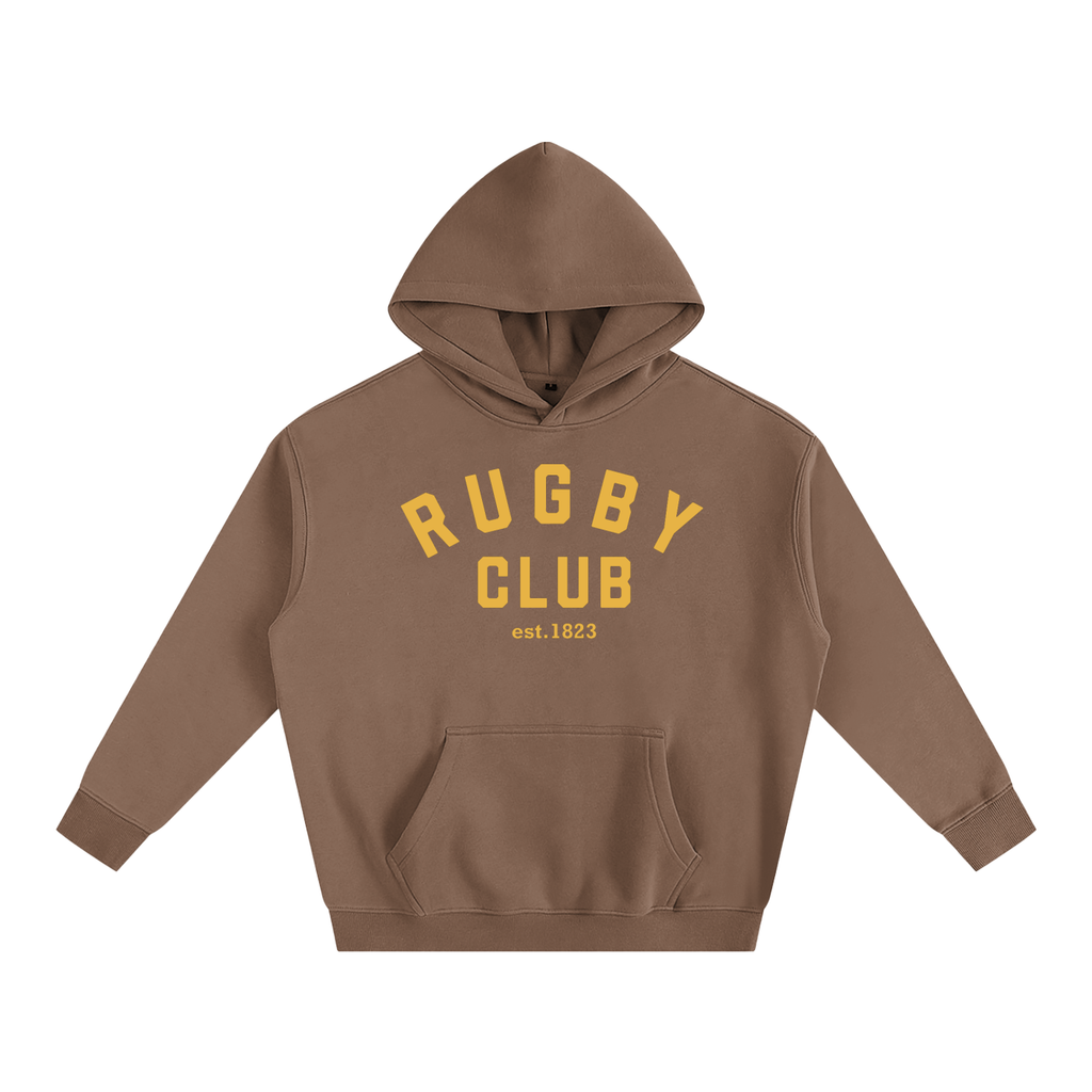 Rugby Club Hoodie Brown