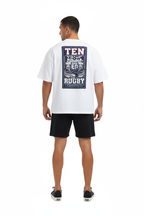 Back view - male model showing Twickenham heritage graphic