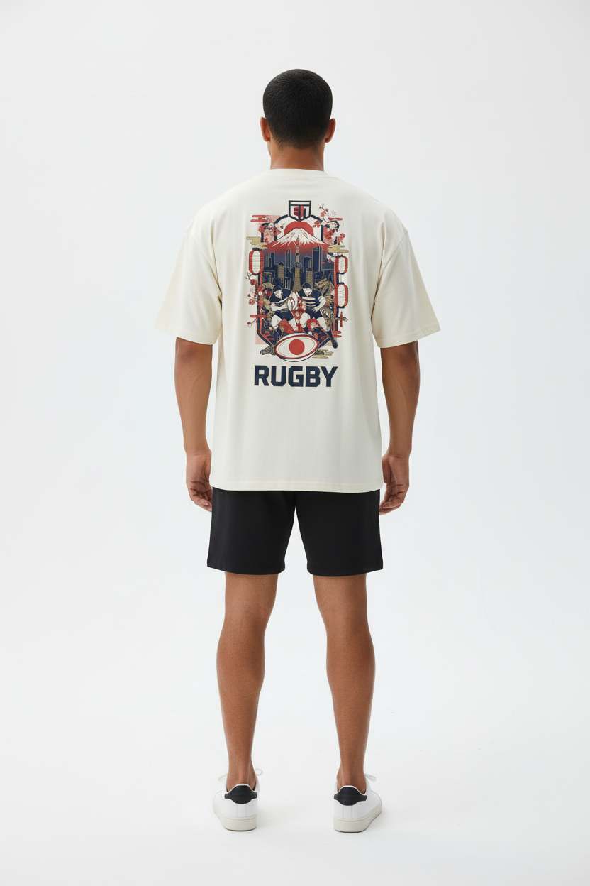 Complete full-body back view