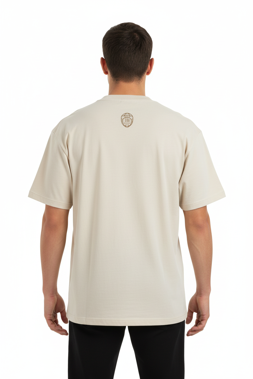 Cream Tee Back Loose Fit