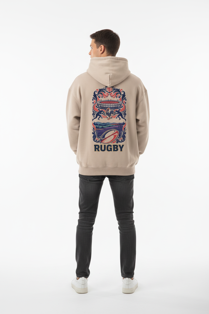 French Rugby Hoodie – Back View