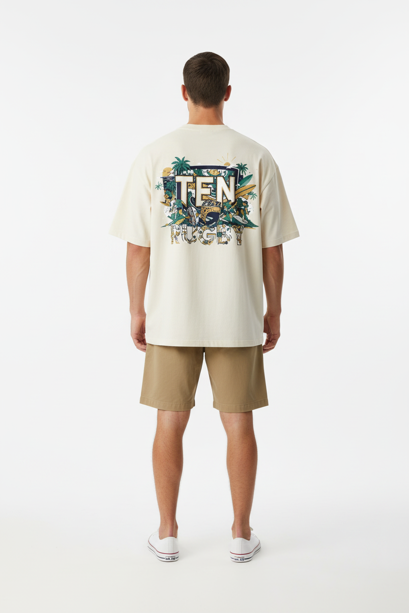 Full body back view - TEN Rugby tee