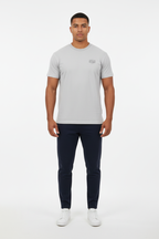 Full body front view of male model wearing Ten Attire Rugby tee