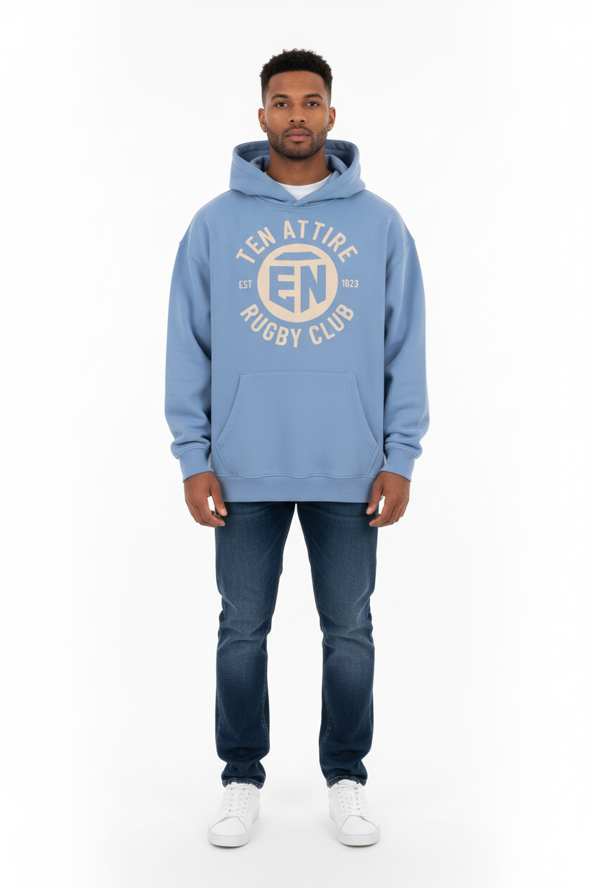 Light Blue Hoodie - Male Model