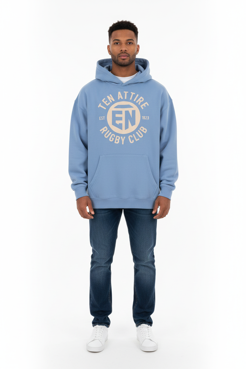 Light Blue Hoodie - Male Model