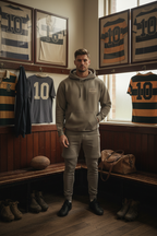 Male model in rugby club
