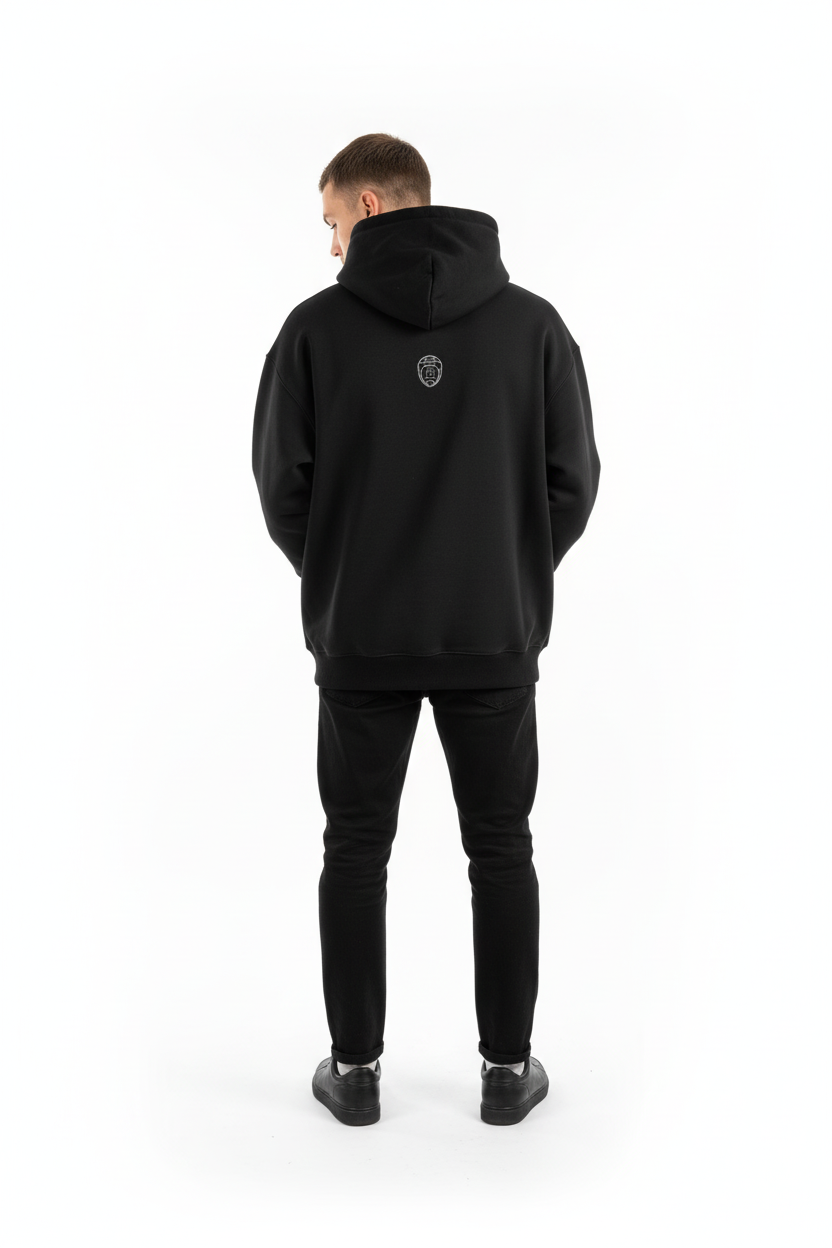 Rugby Club Hoodie Black – Male Lifestyle Back