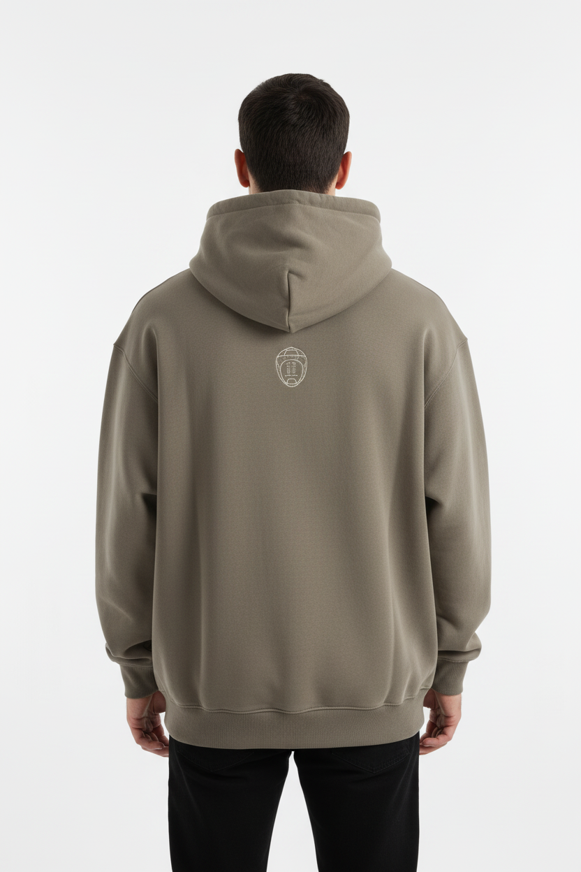 Rugby Club Hoodie Khaki – Male Lifestyle Back