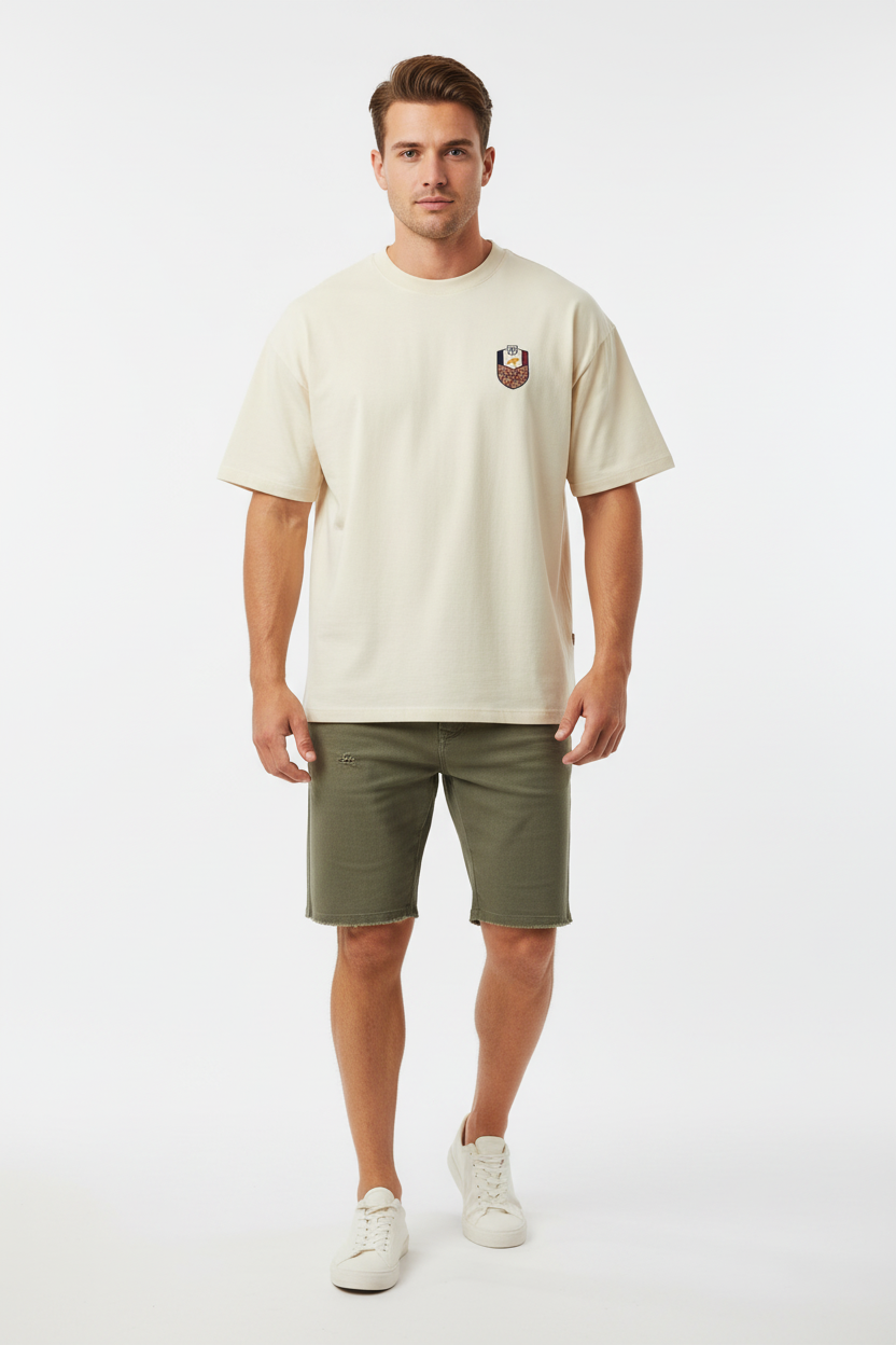 Rugby Tee White Background Front View