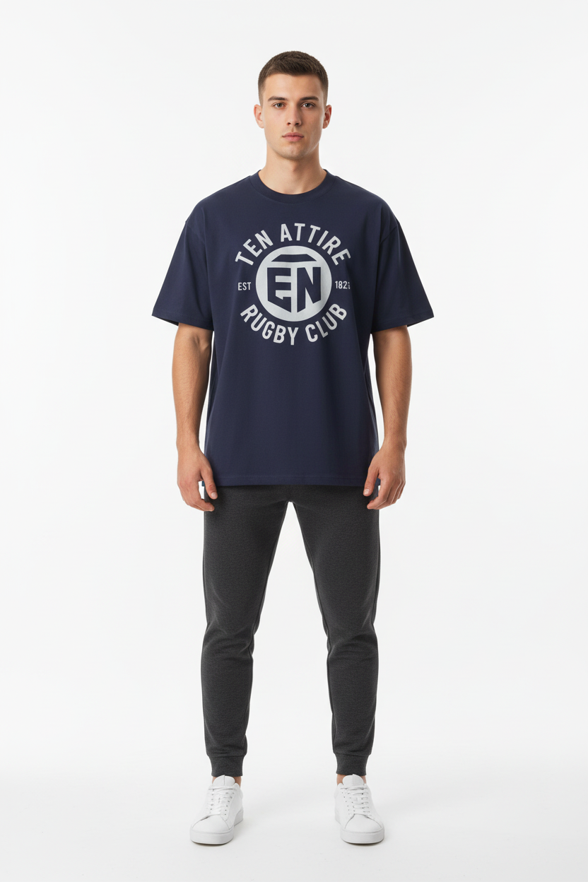 Ten Attire Navy - White Background