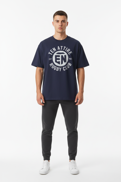 Ten Attire Navy - White Background