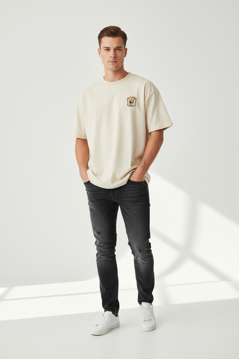 White Background Back View